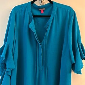 Vince Camuto Aubrey ruffle sleeve blouse in 3x